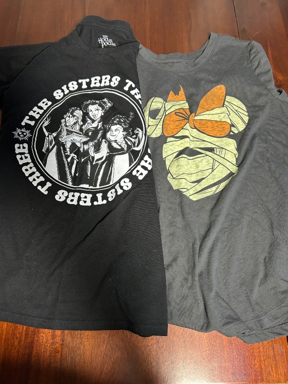 Disney Halloween Graphic T-Shirts Medium M Lot of 2 Hocus Pocus Minnie Mouse Mum